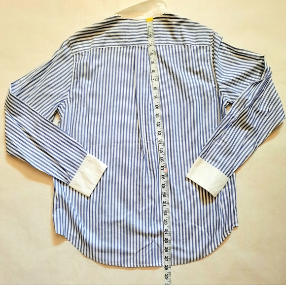 NWOT Everlane Must-Have Shirt in Silky Cotton, Blue White Stripe - Size 6 - Picture 10 of 16